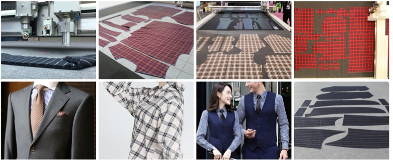 服裝自動裁剪機生產(chǎn)過程樣品